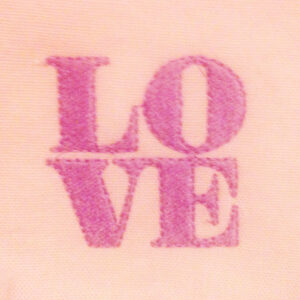Classic LOVE applique designs and embroidery designs in several sizes – will make for a great Valentine’s gift