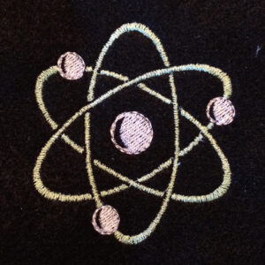 Atom and molecules machine embroidery design