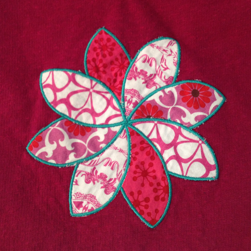 Raggedy Flowers Applique Machine Embroidery Designs