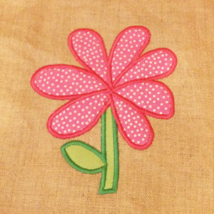 Whimsical Flower Applique Design for Clothing or Home Decor in 3 Sizes! Simple, Modern, Bold, Adorable Flower Machine Embroidery Design