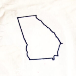 U.S. State (Georgia) appliqué and embroidery design in 7 different styles and sizes. Buy a state & get 1 free