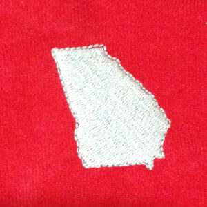 U.S. State (Georgia) appliqué and embroidery design in 7 different styles and sizes. Buy a state & get 1 free