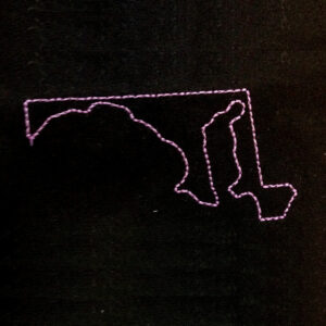 Maryland appliqué and embroidery design in 7 styles and sizes. Buy this state (Maryland) – get any state free