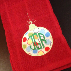 Versatile Christmas ornament machine appliqué design. Perfect for adding an initial or a monogram. Bonus – small, filled versions