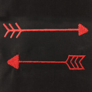 Small whimsical arrow machine embroidery designs.  These two arrow styles come in 4 different sizes each.