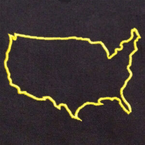 U.S. State outline appliqué design in several different styles and sizes. You pick one state & get 1 free. (e.g. buy Tennessee – get Texas)