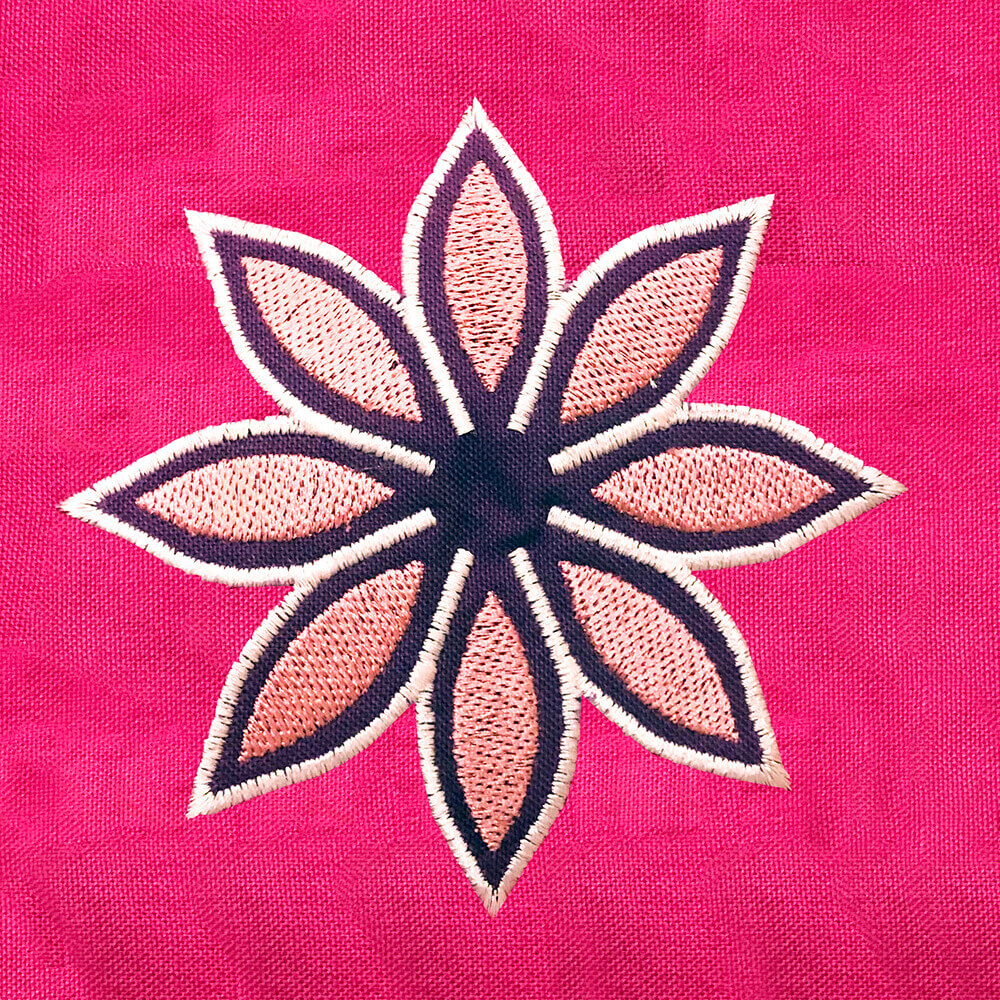 Groovy applique flower (as seen in Creative Machine Embroidery Magazine) -  Machine Embroidery Geek
