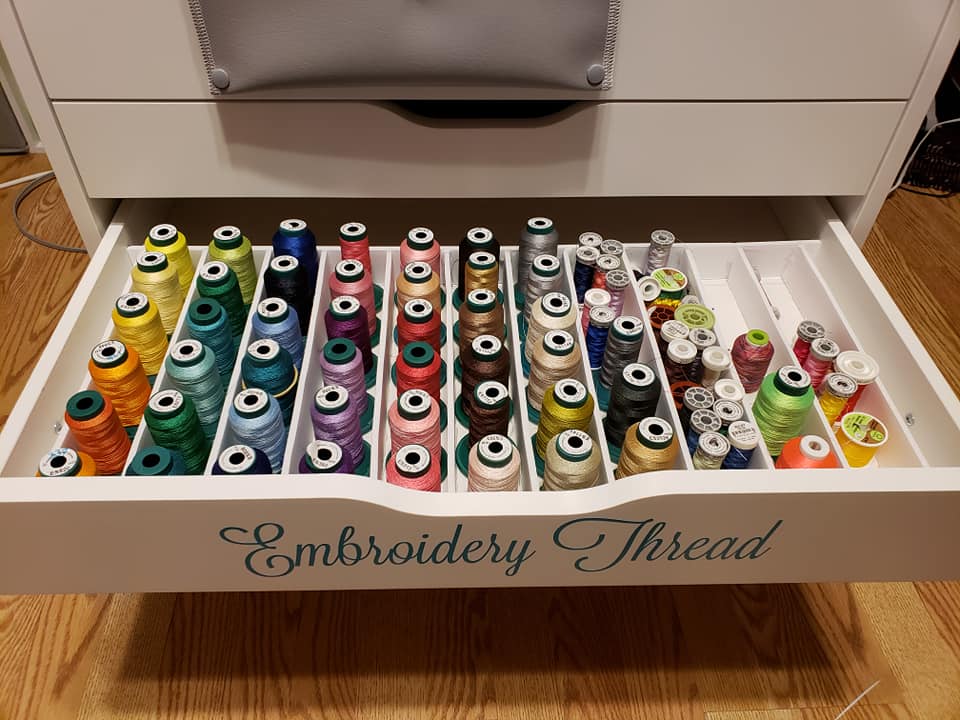 How to organize thread for sewing and machine embroidery