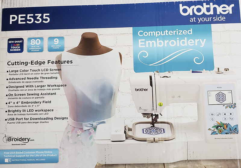 Brother PE535 Embroidery Machine, First Embroidery Project,  Shop