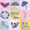 springtime raw edge appliqué designs