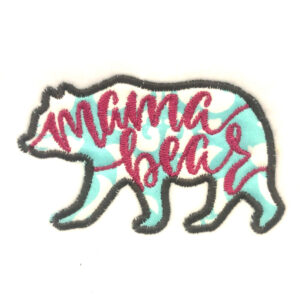 Mama bear appliqué design