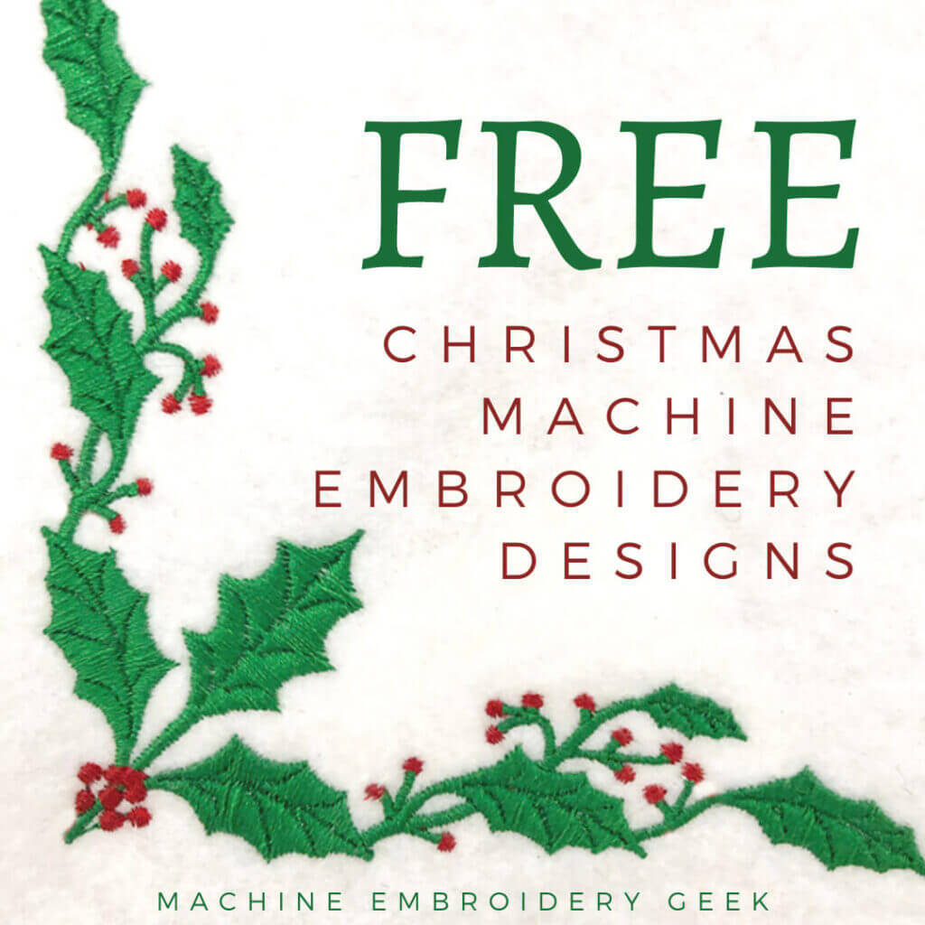 Free Christmas embroidery designs - Machine Embroidery Geek - Project ...