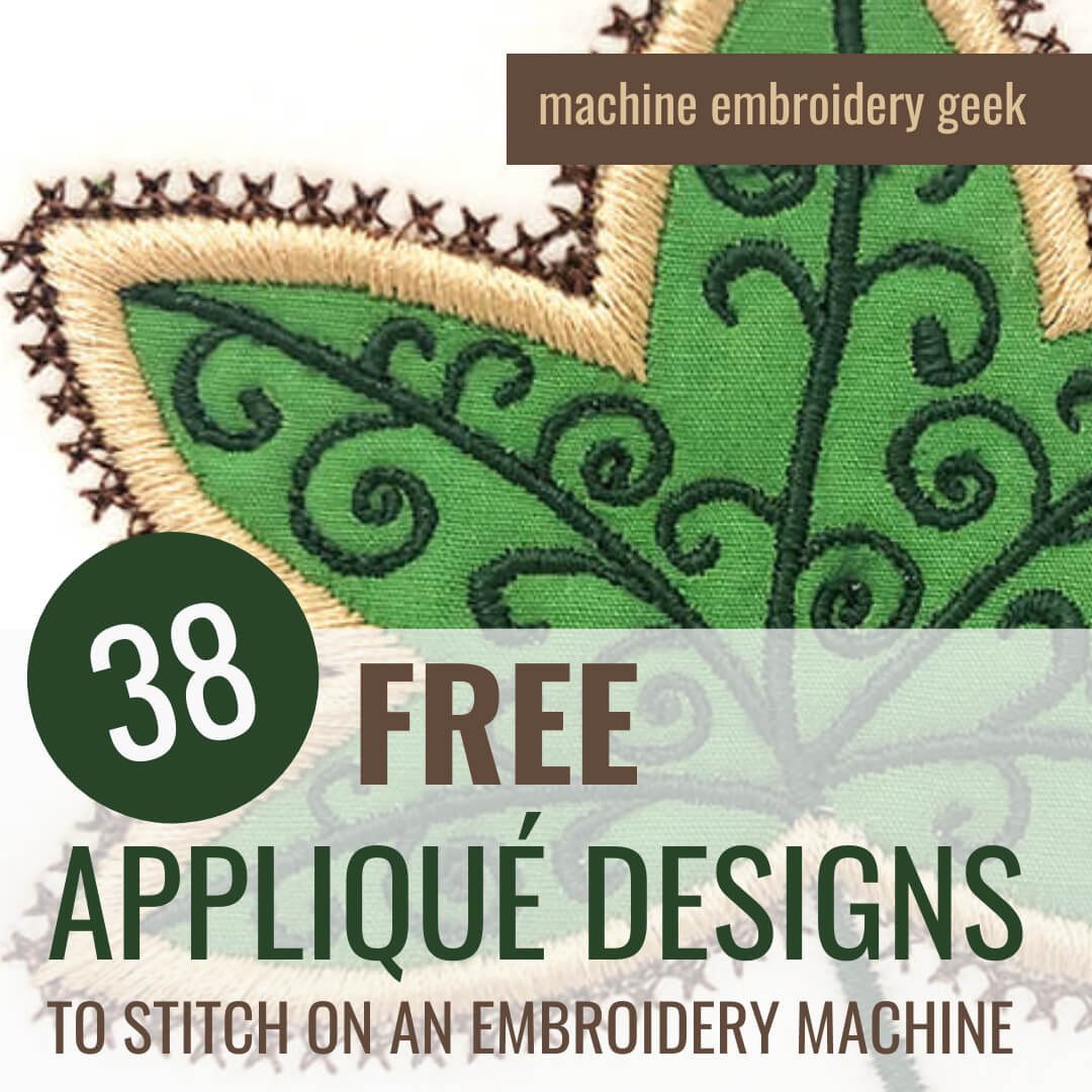 38 free appliqué designs to stitch on your embroidery machine - Machine  Embroidery Geek