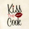 Kiss the cook embroidery design