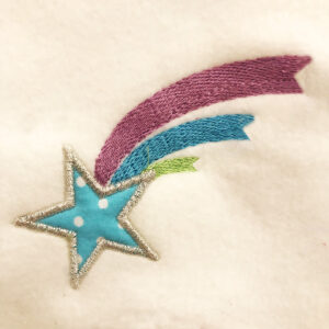 Shooting star appliqué design
