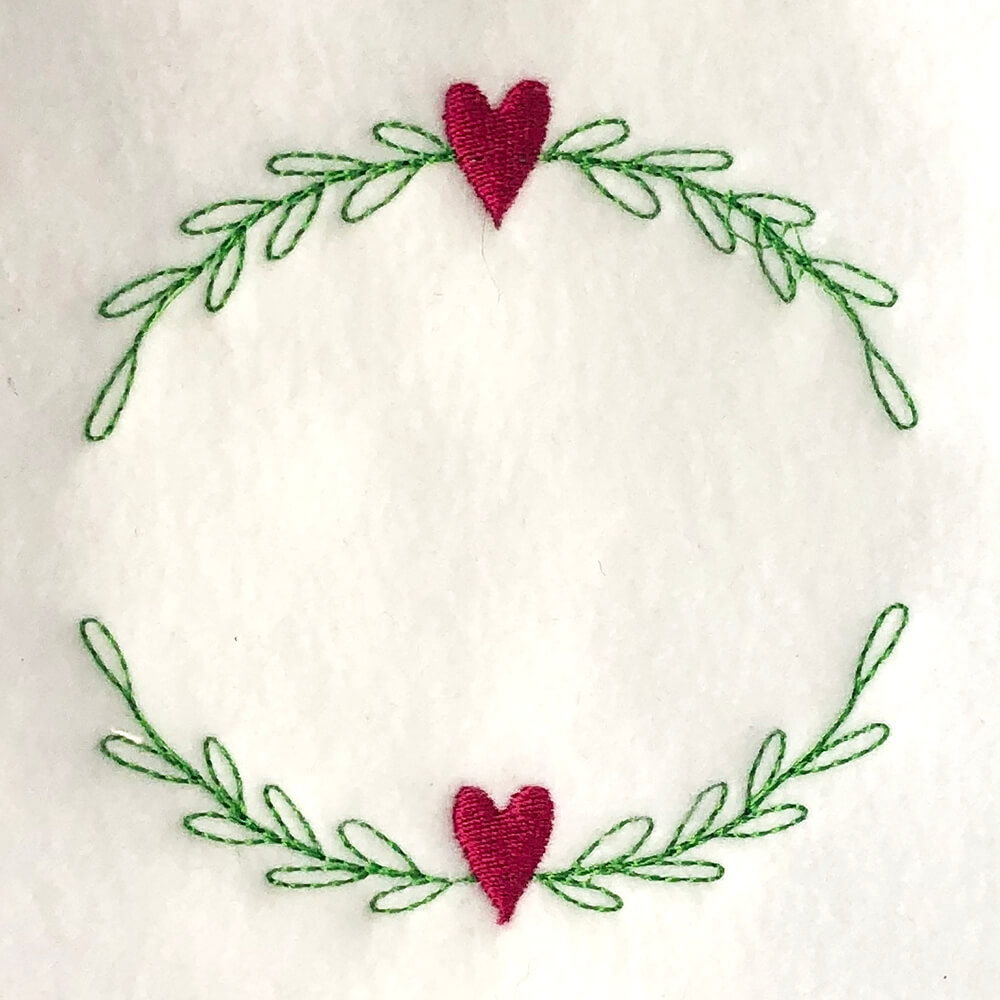 Valentine's Day Heart Wreath Embroidery Frame - Stitchtopia