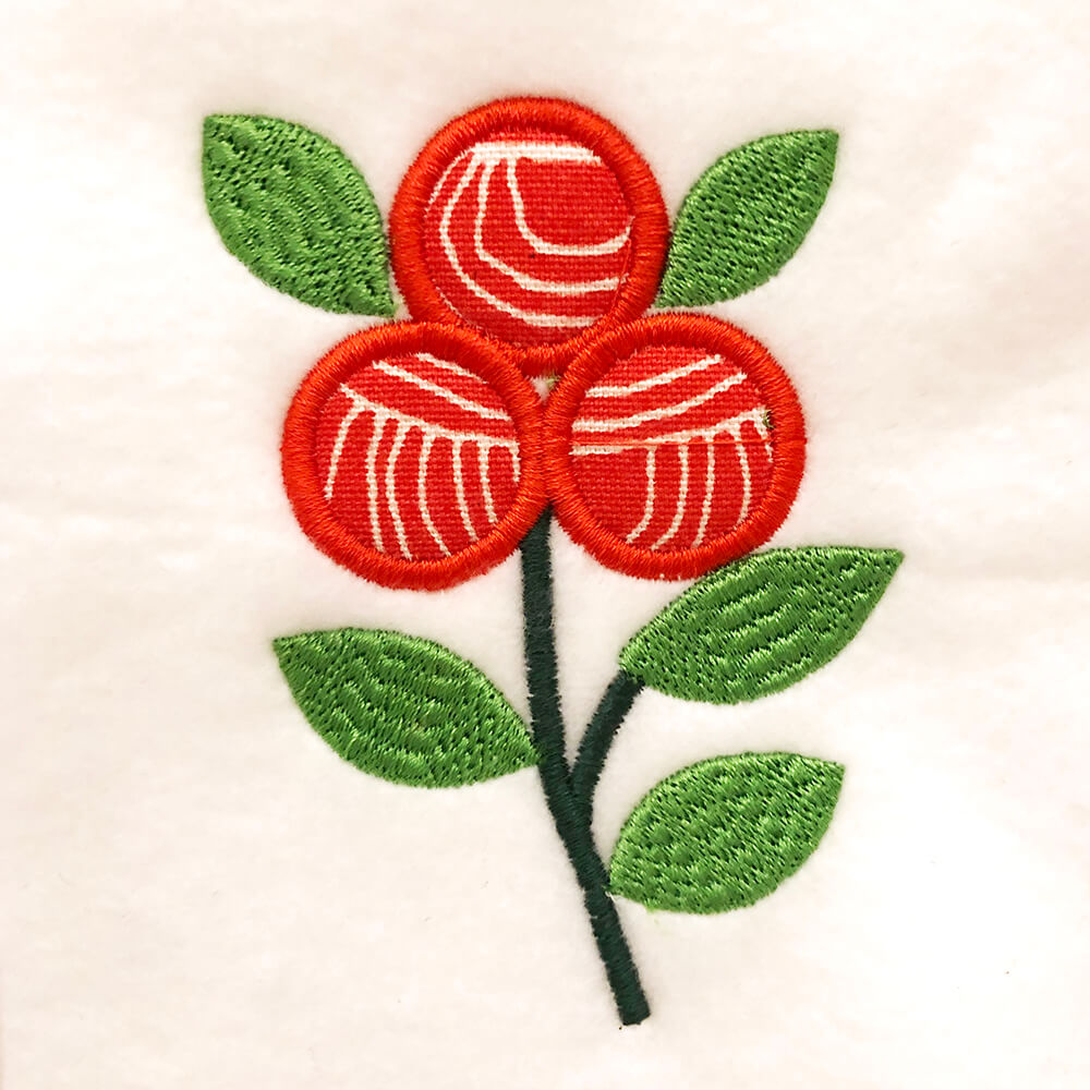 Woodland flower appliqué design - Machine Embroidery Geek
