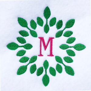Radial flower monogram frame