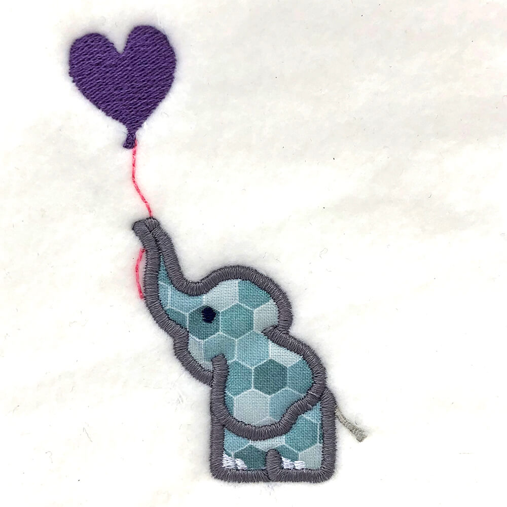 Little Elephant Holding Hearts On The String Valentine's Day Filled Ma –  Embroiderymonkey