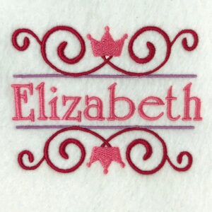 Scroll border with crown