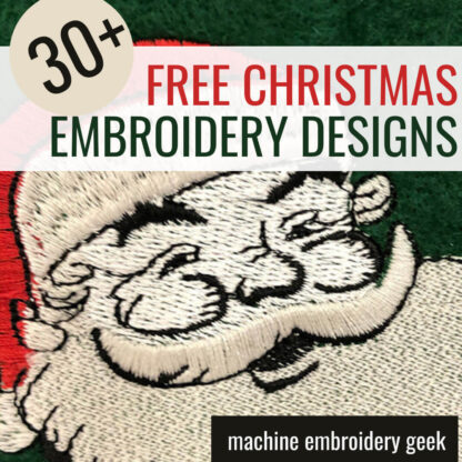 Free Christmas embroidery designs - Machine Embroidery Geek