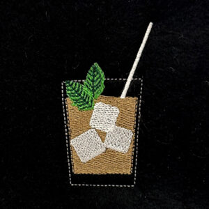 Mint julep embroidery design