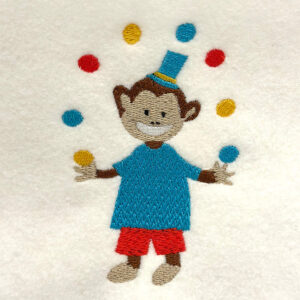 Juggling circus monkey