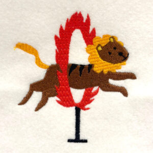 Adorable circus embroidery design set