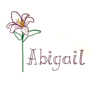 Daylily sketch embroidery design