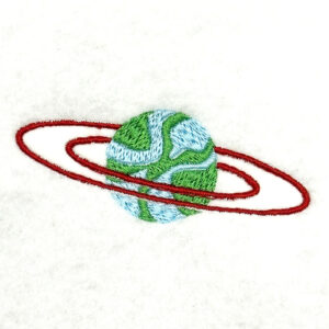 Planet with two rings