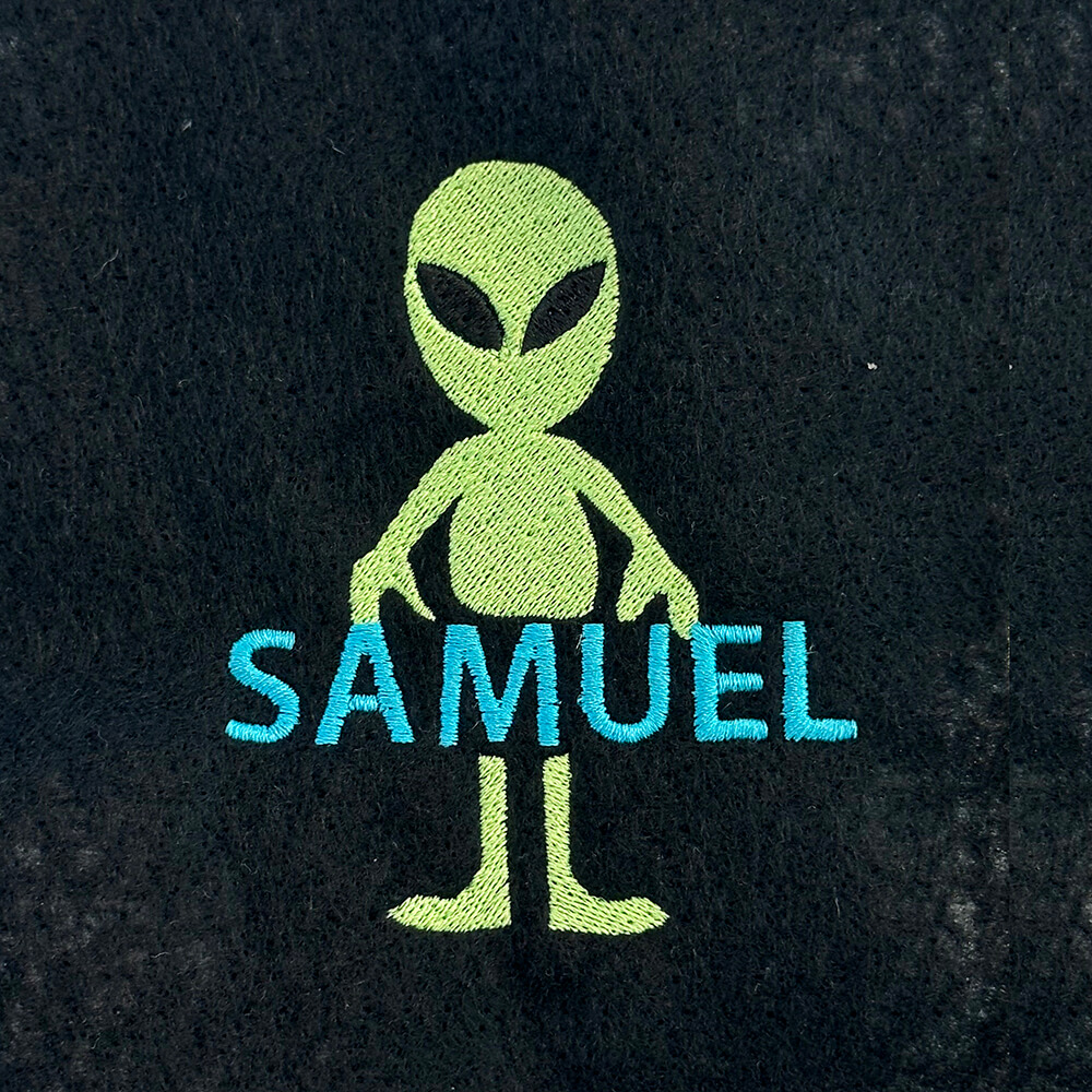 Split Alien Embroidery Design