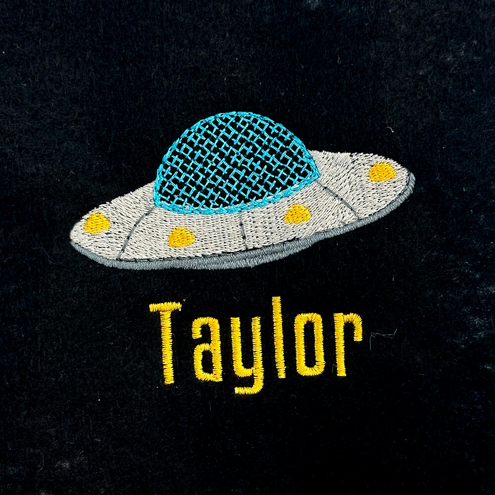 UFO Embroidery Design