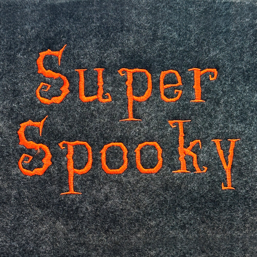 Super Spooky Embroidery Font