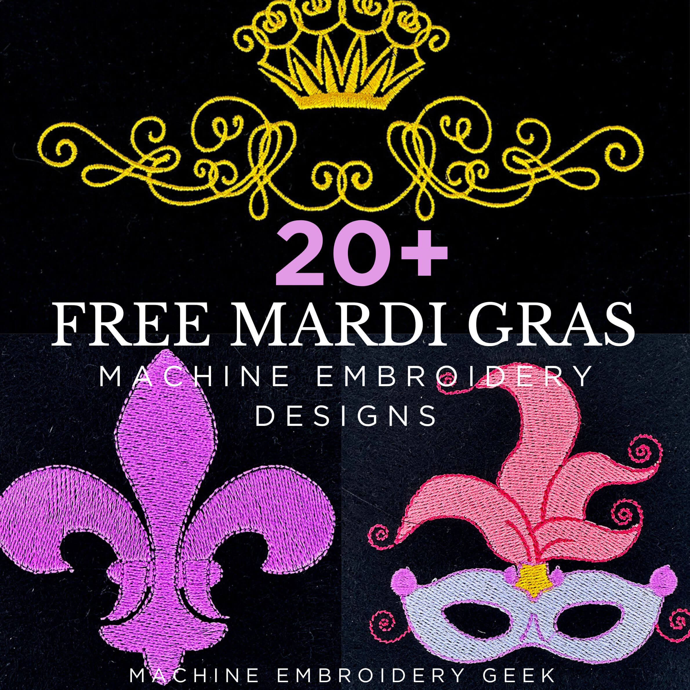 You are currently viewing 20+ Free Mardi Gras Embroidery Designs