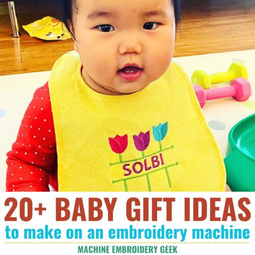 Baby shower gifts to make on your embroidery machine