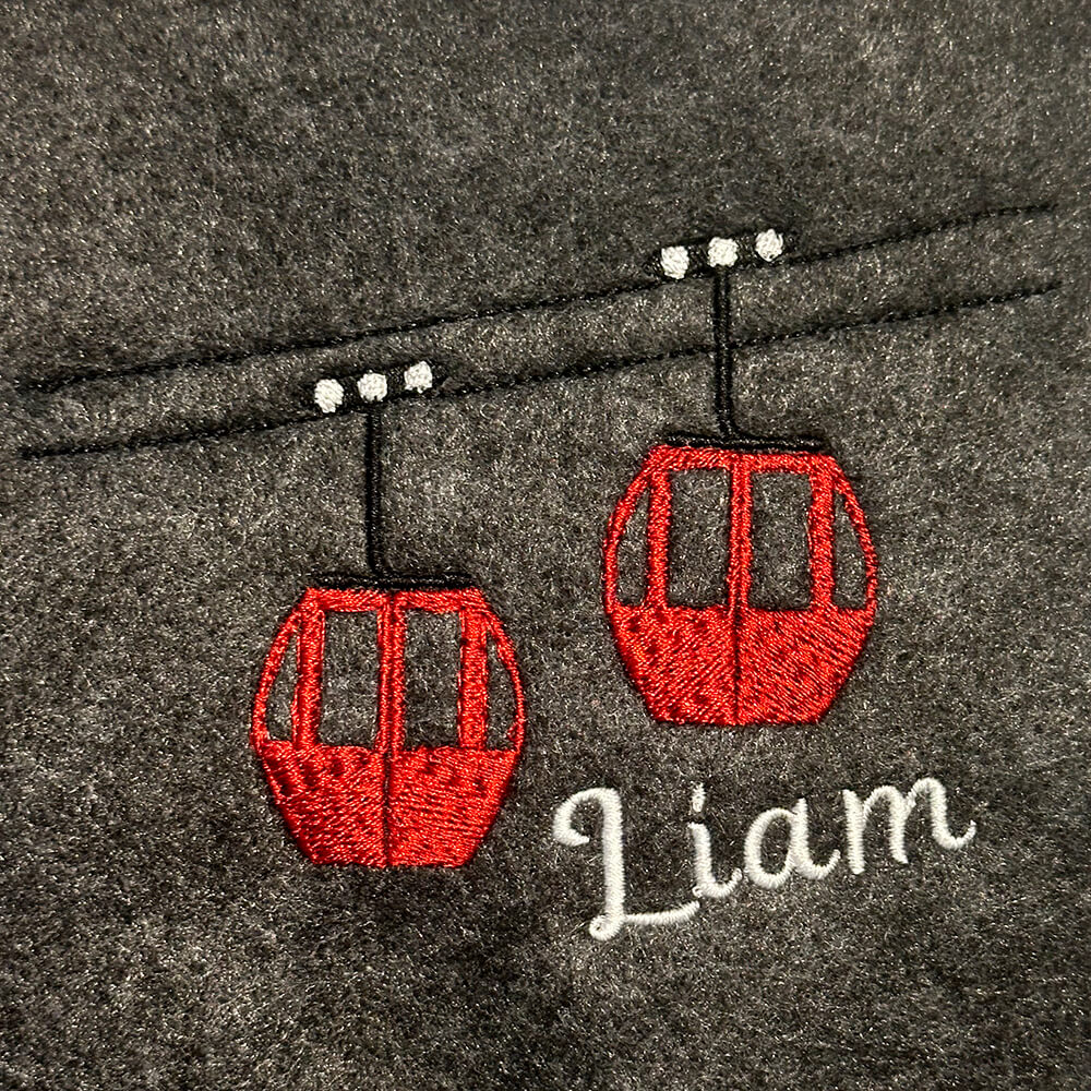 Retro Gondola Embroidery Design