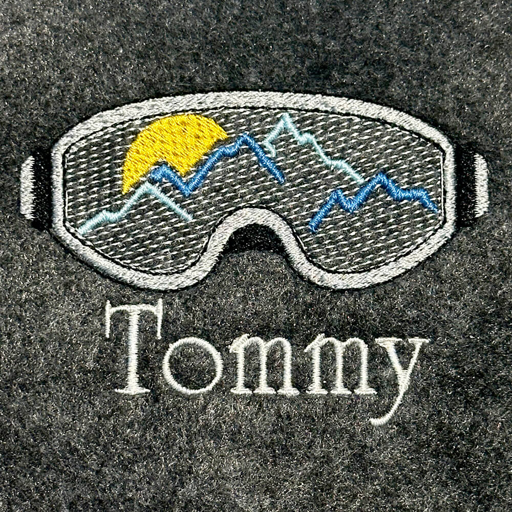 Retro Ski Goggles Embroidery Design