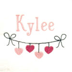 Valentines on a string with bows