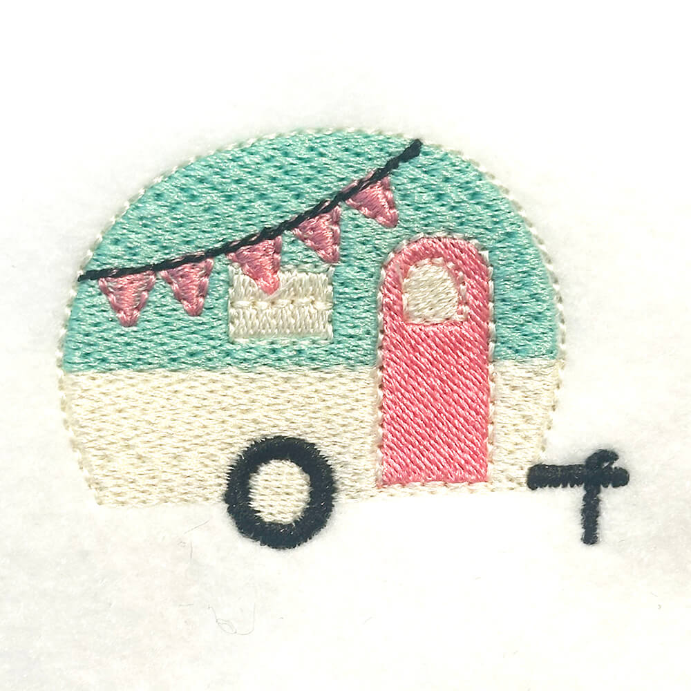 Retro Camper Embroidery Design