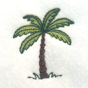 Retro Palm Tree Embroidery Design