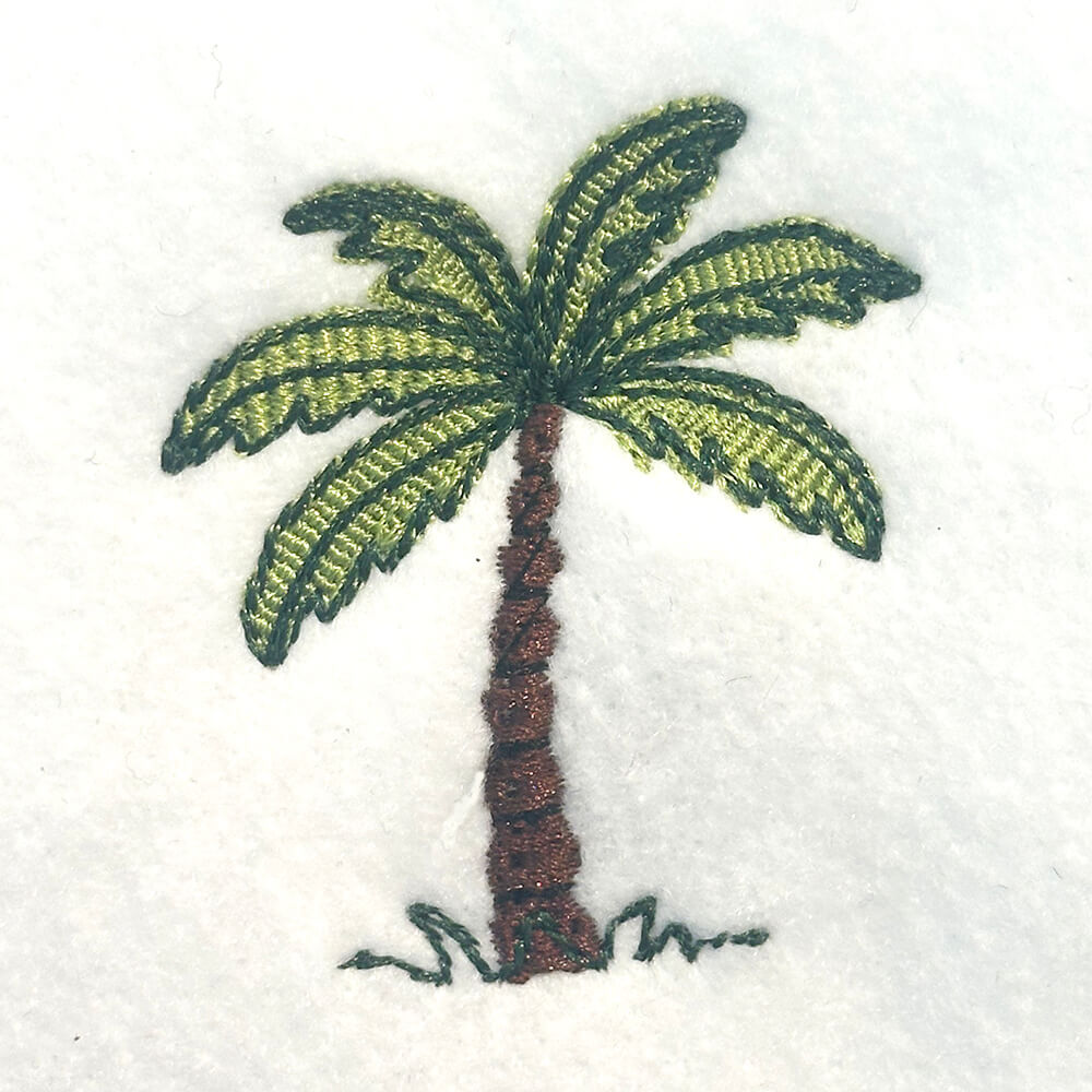 Retro Palm Tree Embroidery Design