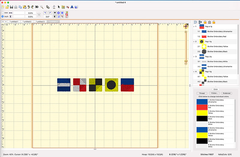 Combining Embroidery Designs in Embrilliance Essentials