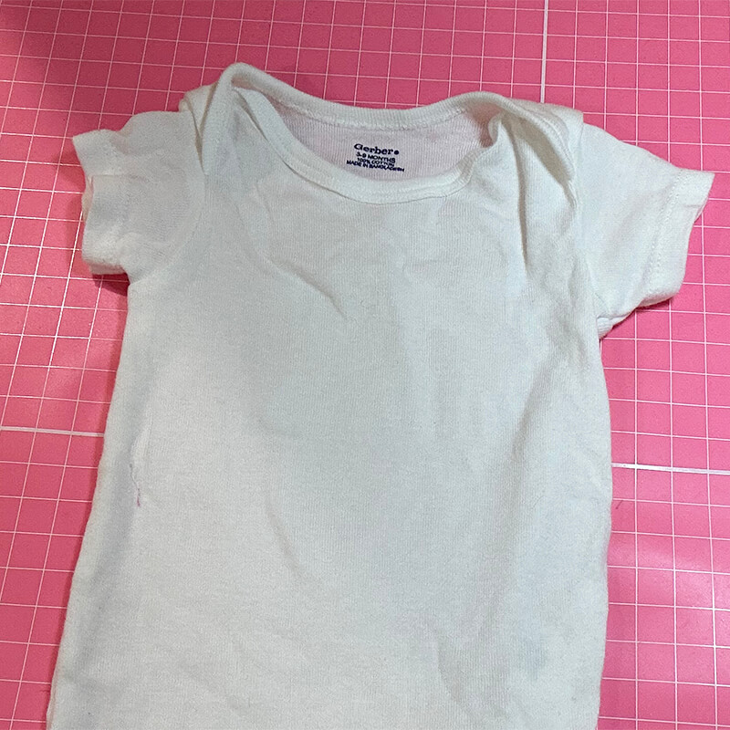 Start with a baby onesie or small t-shirt
