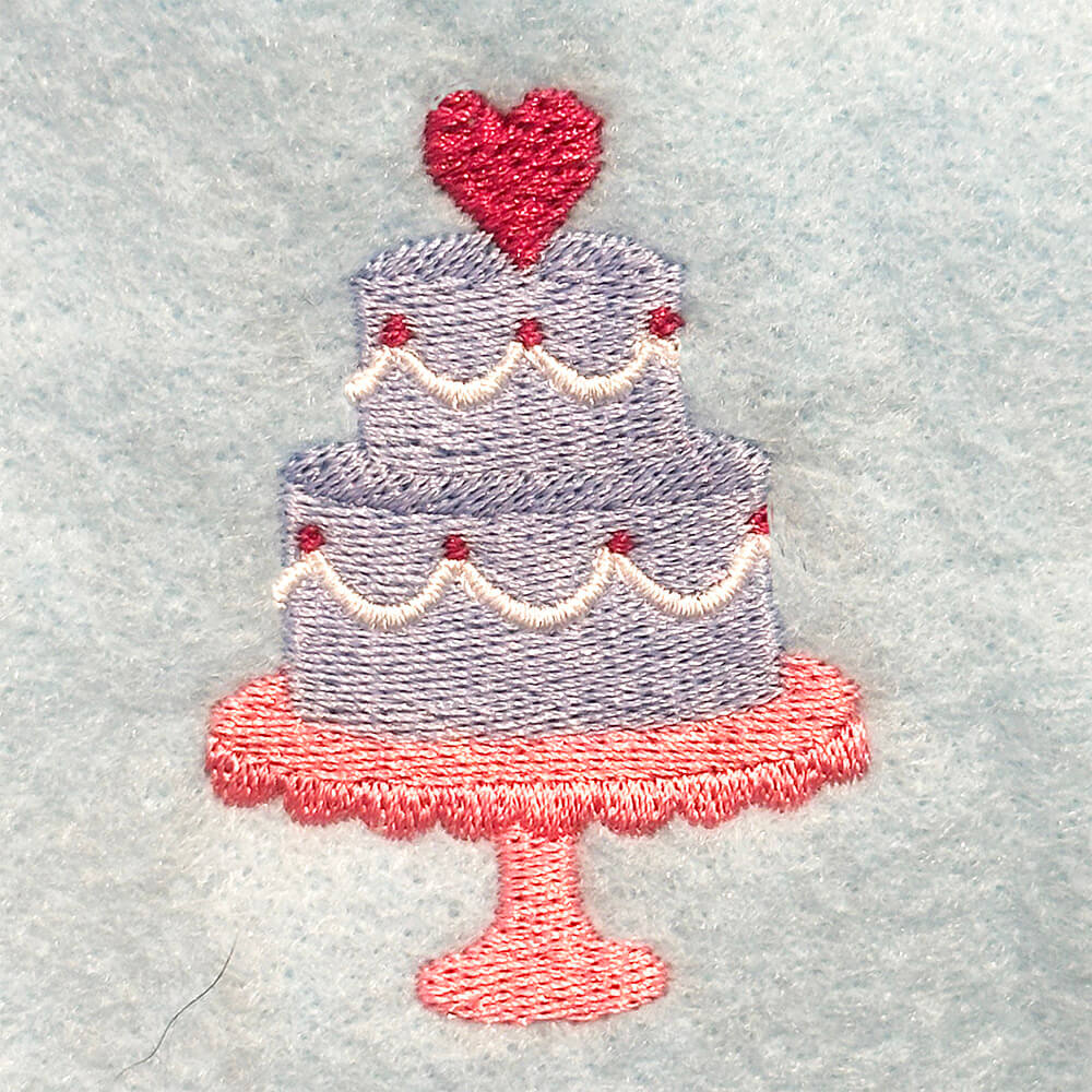 Wedding Cake Embroidery Design