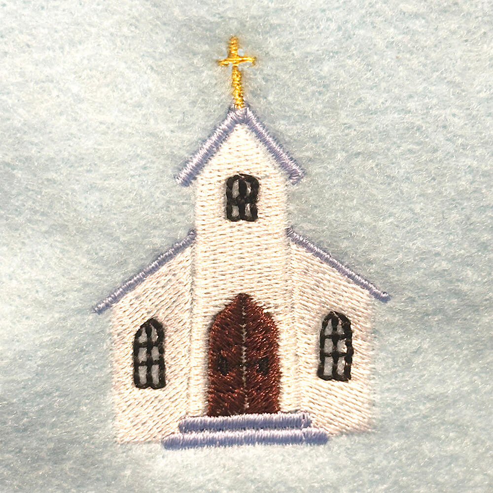 Wedding Chapel Embroidery Design