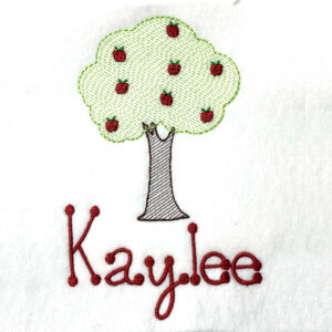 Apple Tree with Light Fill Embroidery Design