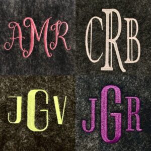 Monogram Favorites Embroidery Font Four Pack