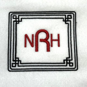 Mahj Inspired Ivory Grain Frame Embroidery Design