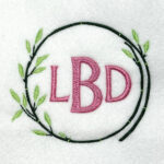 Mahj Inspired Bamboo Circular Wreath Embroidery Design