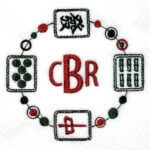 Mahjong Tile Frame Embroidery Design